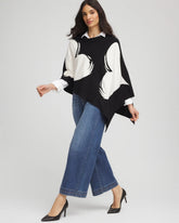 Love Brush Convertible Sweater Poncho BLACK - Chico's sale