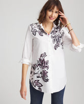 No Iron™ Floral Stretch Tunic OPTIC WHITE - Chico's discount