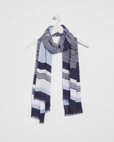 Printed Woven Oblong Scarf PASSPORT BLUE - Chico's discount
