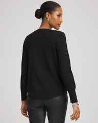 Ella Embellished V-Neck Sweater BLACK - Chico's sale