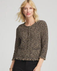 Tweed Cropped Jacket BLACK - Chico's discount