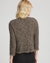 Tweed Cropped Jacket BLACK - Chico's discount