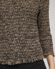 Tweed Cropped Jacket BLACK - Chico's discount