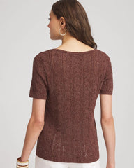 Pointelle Square-Neck Pullover Sweater CACAO - Chico's near me