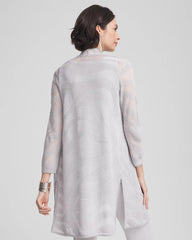 Travelers™ Zebra-Motif Metallic Cardigan DOVE GRAY - Chico's discount