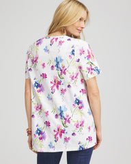 Wildflower Slub V-Neck Tee ALABASTER - Chico's sale