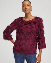 Chevron Fringe Party Top DEEP CHIANTI - Chico's near me