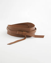 Leather Double-Sided Obi Belt BROWN - Chico's discount