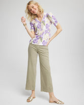 Pull-On Wide-Leg Cropped Jeans WASHED SAGE - Chico's sale