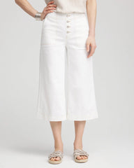 No Stain Pull-On Wide Capri Jeans ALABASTER - Chico's near me