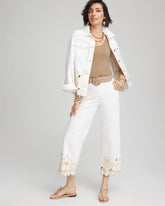 Pull-On Embellished Cropped Jeans ALABASTER - Chico's outlet