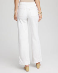 Petite Seeded Pull-On Wide-Leg Jeans NATURAL SEEDED - Chico's US