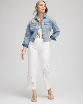 Sateen Cutout Cropped Pants ALABASTER - Chico's discount