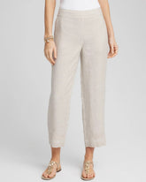 Linen Pull On Waist Cropped Pants OATMEAL - Chico's discount