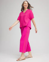 Zenergy® French Terry Gauze-Inset Cropped Pants CRUSHED BERRIES - Chico's US