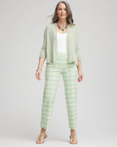 Brigitte™ Wide Leg Plaid Cropped Pants MOROCCAN MINT - Chico's online