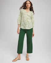 Cropped Straight-Leg Pants PALM LEAF - Chico's for sale