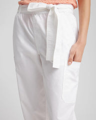 Poplin Pull-On Tapered-Leg Cropped Pants ALABASTER - Chico's sale