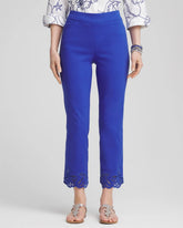 Brigitte™ Pull-On Cutwork Cropped Pants RICH COBALT - Chico's online