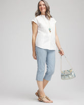 Brigitte™ Cross Dye Capri Pants BLUE PEARL - Chico's discount