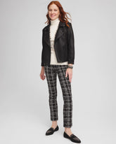 Brigitte Plaid Slim Ankle Pants BLACK - Chico's US