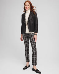 Brigitte Plaid Slim Ankle Pants BLACK - Chico's US