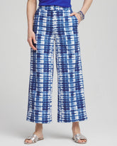 Tie-Dye Linen Cropped Pants BLUE - Chico's sale