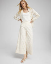 Textured Wide Leg Cropped Pants NATURAL CREAM - Chico's US