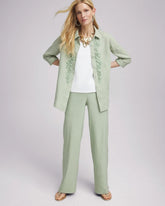 Linen Stretch Relaxed Pants MOROCCAN MINT - Chico's for sale
