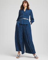 Jacquard Culotte Wide-Leg Pants SEAPORT - Chico's discount
