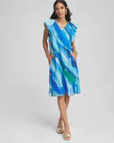 Cotton-Silk Voile Popover Dress MULTI - Chico's outlet