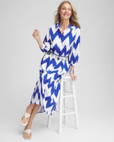 Chevron Striped Shirtdress ALABASTER - Chico's discount