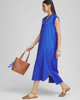 Popover Poplin Maxi Dress RICH COBALT - Chico's US