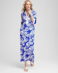 Shell Story Maxi Dress RICH COBALT - Chico's US