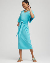 Travelers™ Kimono Sleeved V-Neck Dress TURQ BLUE - Chico's US