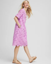 Eyelet Popover Dress LAVENDER SKIES - Chico's online