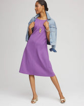 Fit and Flare Cinched Waist Dress PLUM SHADE - Chico's US