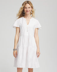 Embroidered Popover Dress ALABASTER - Chico's near me