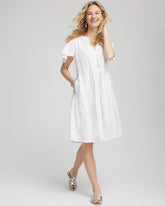 Embroidered Popover Dress ALABASTER - Chico's near me