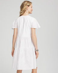 Embroidered Popover Dress ALABASTER - Chico's near me