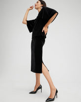 Travelers™ Velvet Midi Skirt TRAVELERS BLACK - Chico's discount
