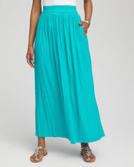 Pull-on Pleated Maxi Skirt SEASPRAY - Chico's US