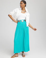 Pull-on Pleated Maxi Skirt SEASPRAY - Chico's US