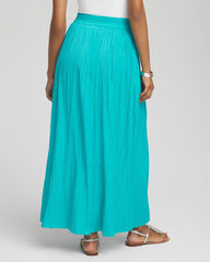 Pull-on Pleated Maxi Skirt SEASPRAY - Chico's US