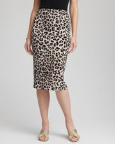 Travelers™ No Tummy Animal-Print Pencil Skirt DEEP TAUPE - Chico's online