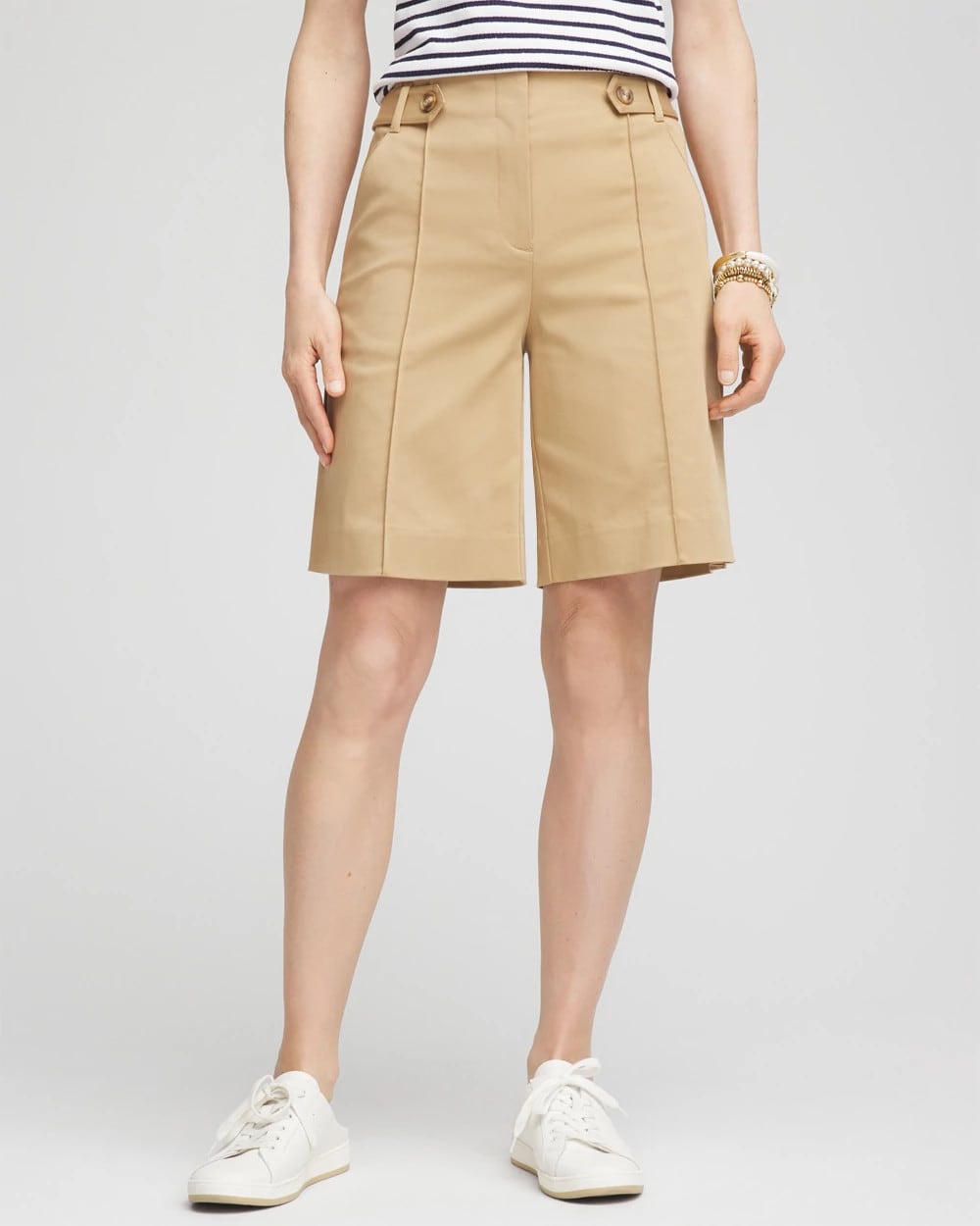 Sateen Tab-Front A-line Shorts CAFE AROMA - Chico's near me