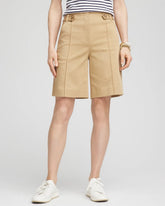 Sateen Tab-Front A-line Shorts CAFE AROMA - Chico's near me