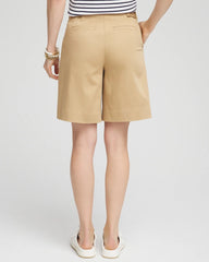 Sateen Tab-Front A-line Shorts CAFE AROMA - Chico's near me
