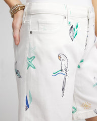 Girlfriend Cuffed Swing Denim Shorts ALABASTER - Chico's online