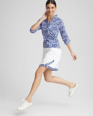 UPF Neema Printed Hem Skort RICH COBALT - Chico's sale